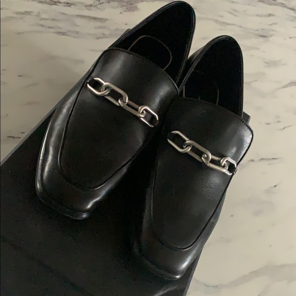 Rag & Bone Aslen Loafer 36/6 Black & Silver